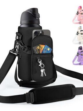 Water Bottle Carrier Bag Strap Owala FreeSip 24oz Detachable Phone Pocket
